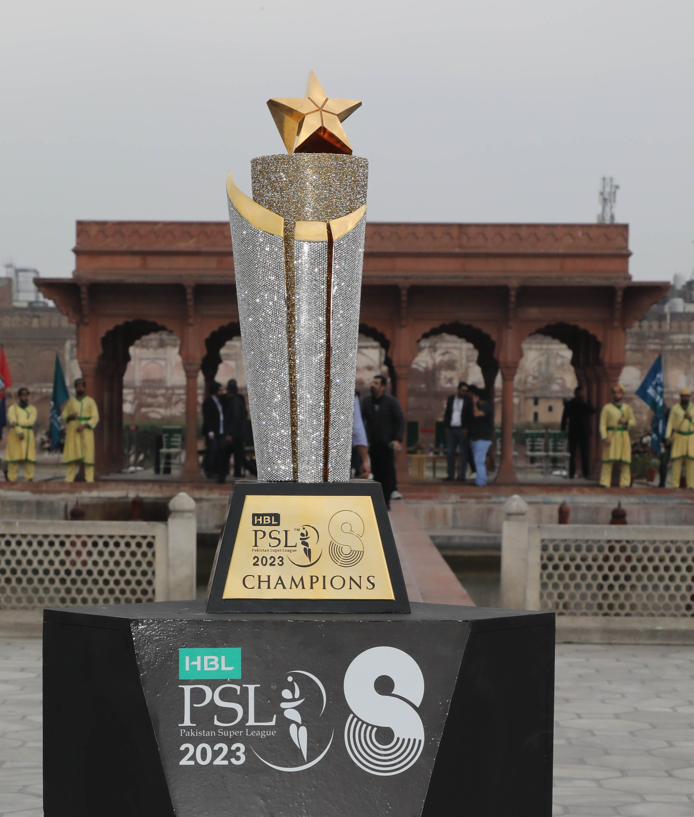 HBL PSL 8 trophy unveiled at historic Shalimar Gardens Press Release
